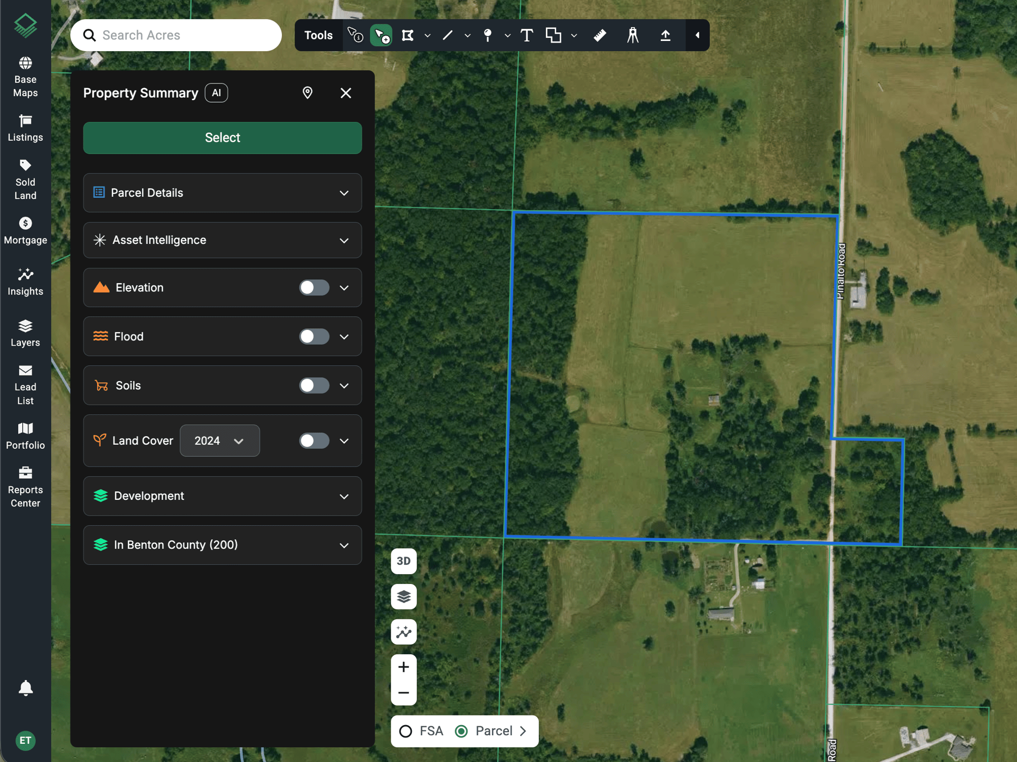 View Parcel Data Through the Property Summary
