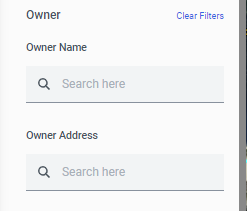 Search by owner name or address