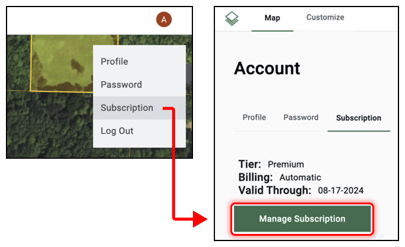 Manage Subscription Mobile