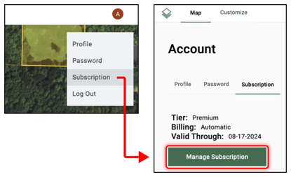 Manage Subscription Mobile