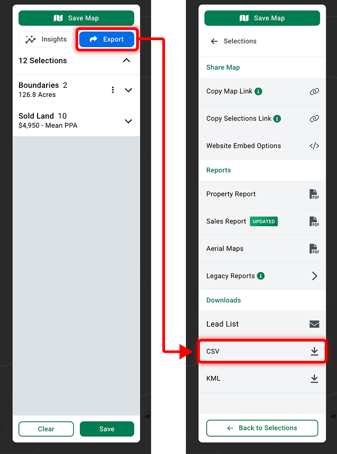 Reports - Export CSV