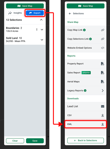 Reports - Export KML