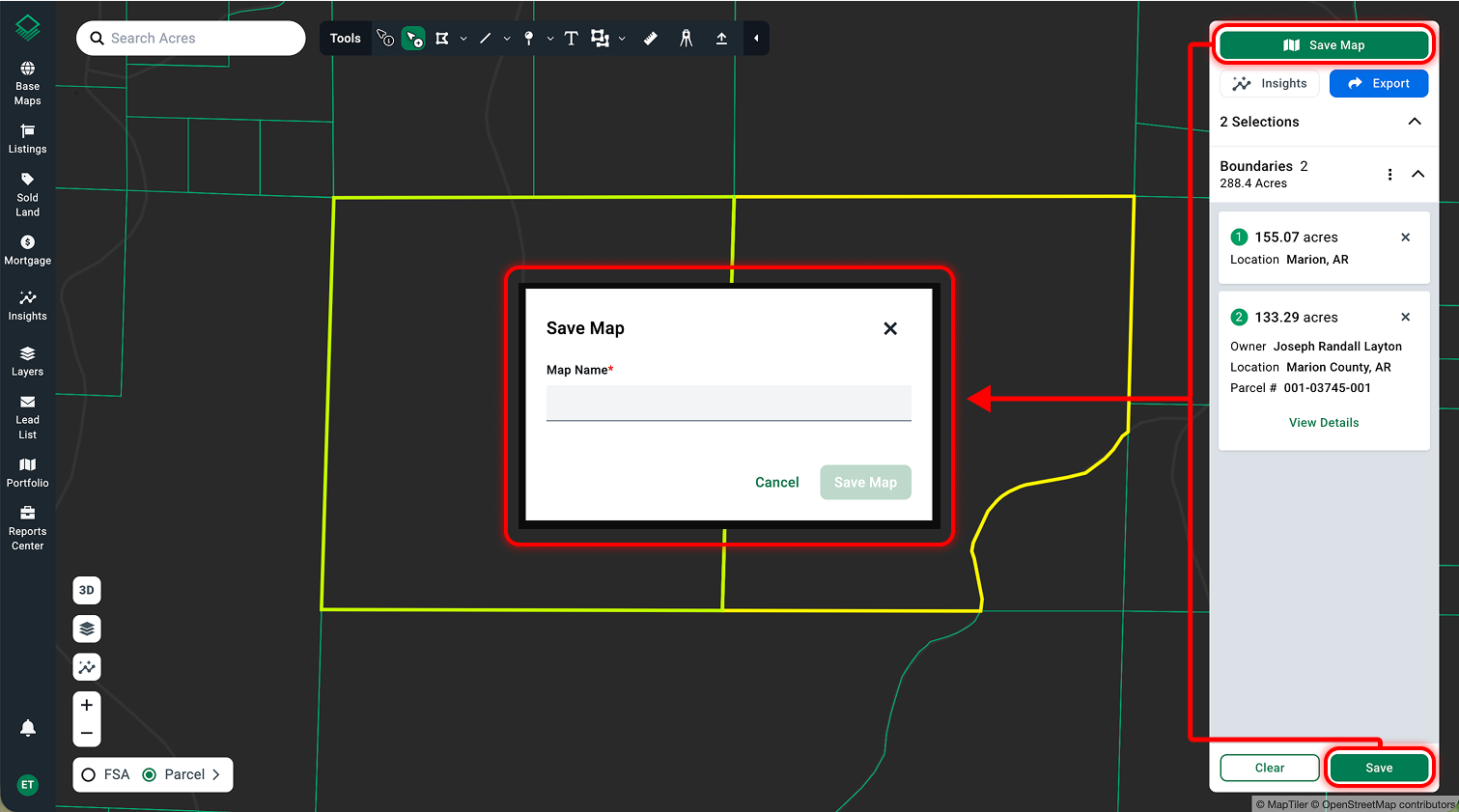 Create a Saved Map