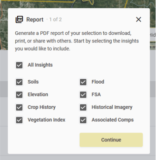 Enterprise users can now select Associated Comps to be included on PDF reports.