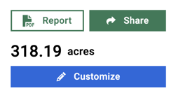 Acres customize and sharing options