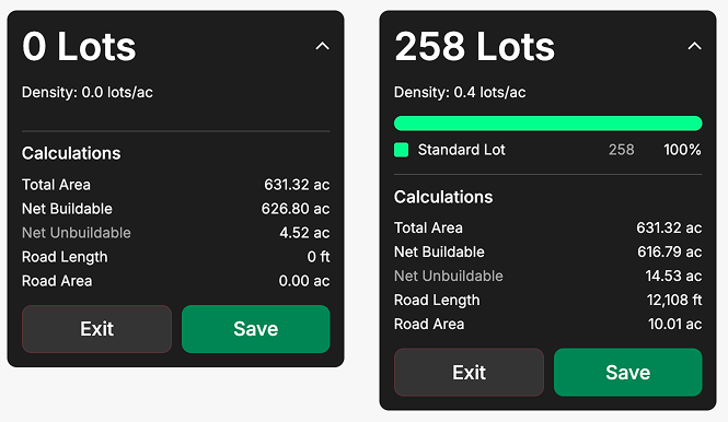 Site Planner - Calculations