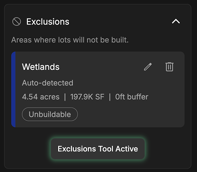 Site Planner - Exclusions