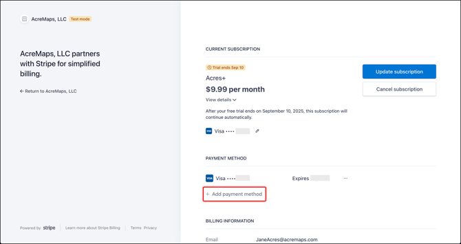 Update Payment Method